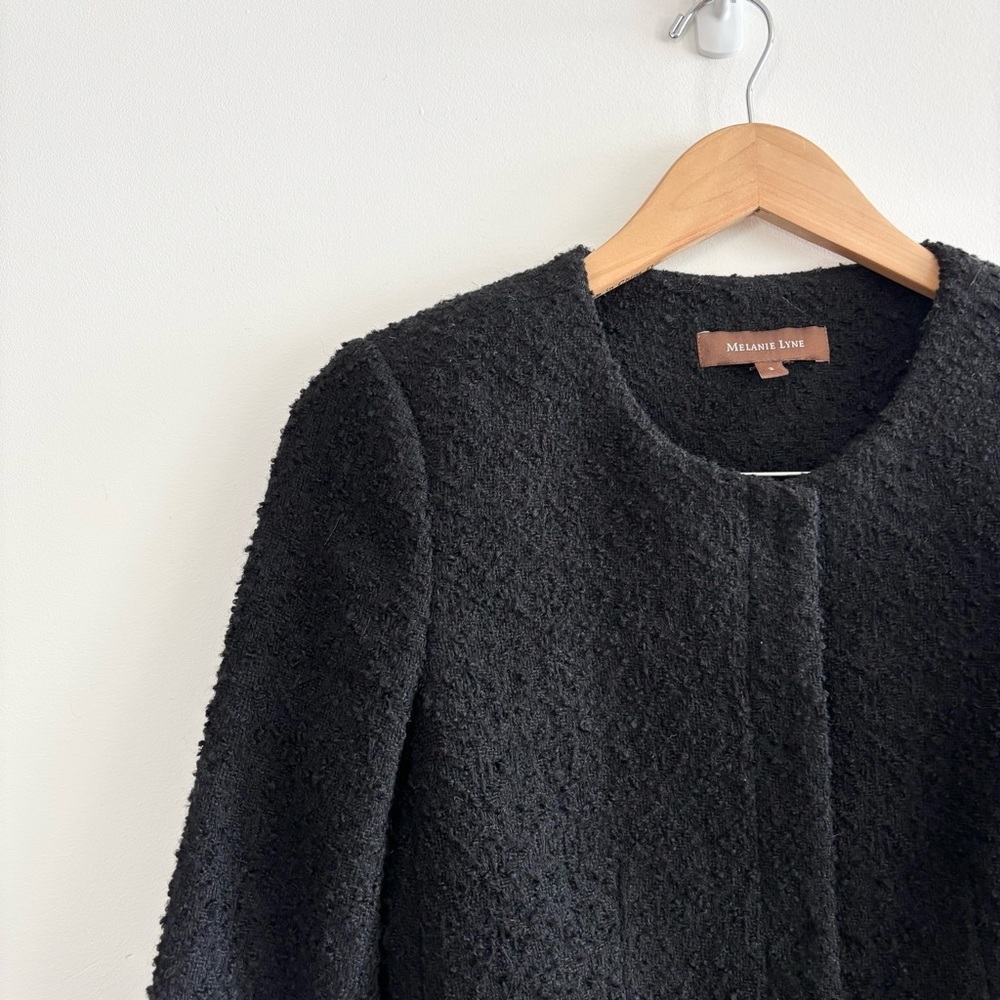 Melanie Lyne Elegant Textured Wool Suit Jacket - Picture 3 of 15